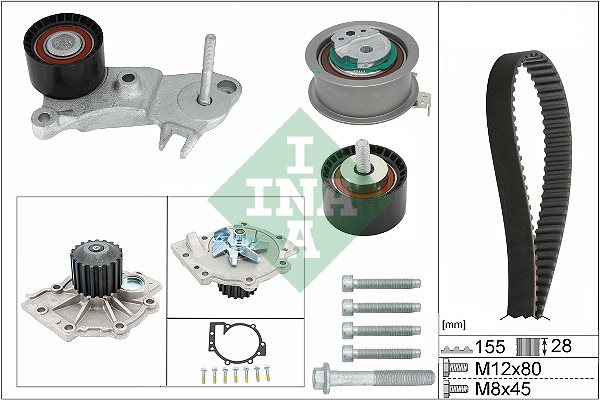 Zestaw paska rozrządu + pompa cieczy chłodzącej do Volvo, 530 0762 30, INA w ofercie sklepu e-autoparts.pl 